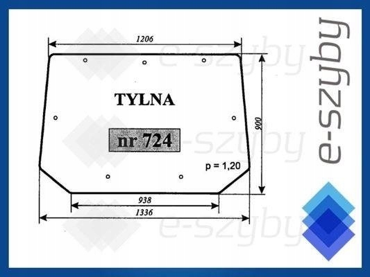 sklo Pronar Zefir 85 zadní