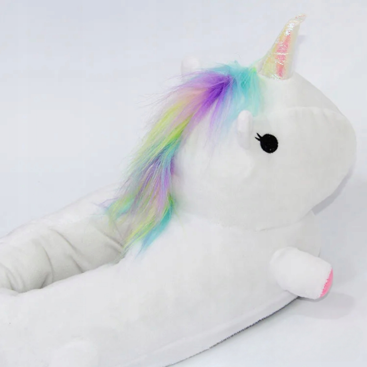 PANTOFLE KAPCIE JEDNOROŻEC BIAŁE NA PREZENT ŚWIECĄCE DAMSKIE DZIEWCZYNKA Model ŚWIECĄCE KAPCIE JEDNOROŻEC