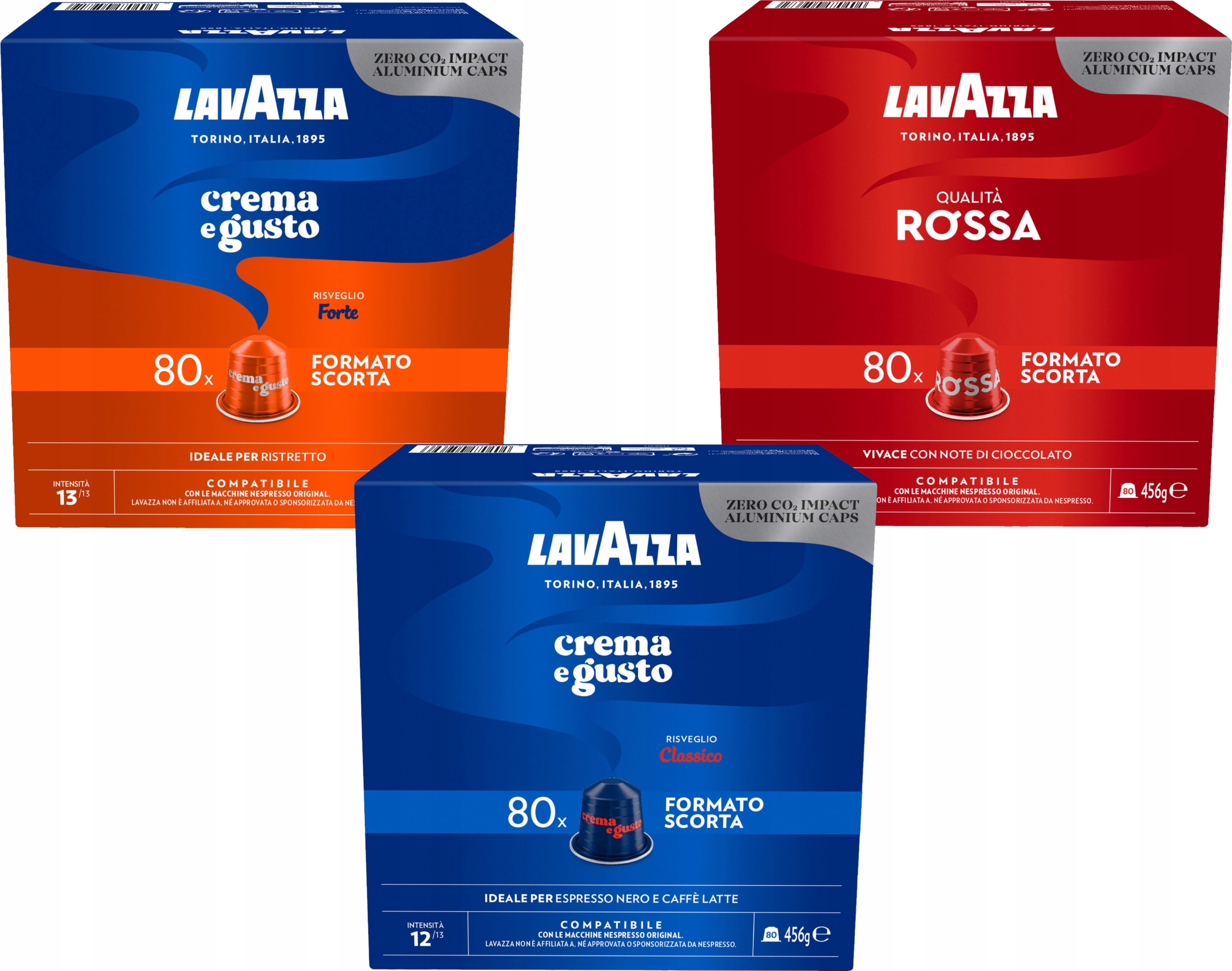 Levně Kapsle do Nespresso Lavazza Qualita Rossa Forte Classico Sada 3x80