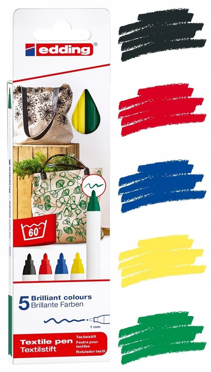 

Markery flamastry Edding 4600 do tkanin 5 kol St