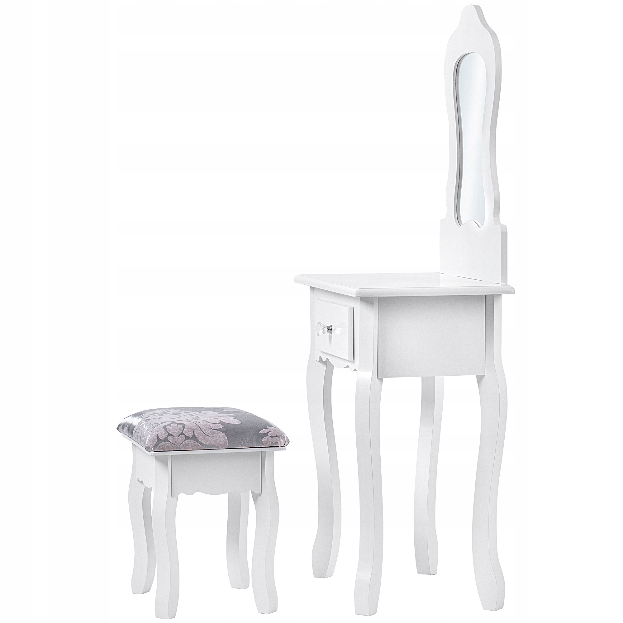 TOALETKA KOSMETYCZNA Z LUSTREM TABORETEM BIAŁA Kod producenta K2581