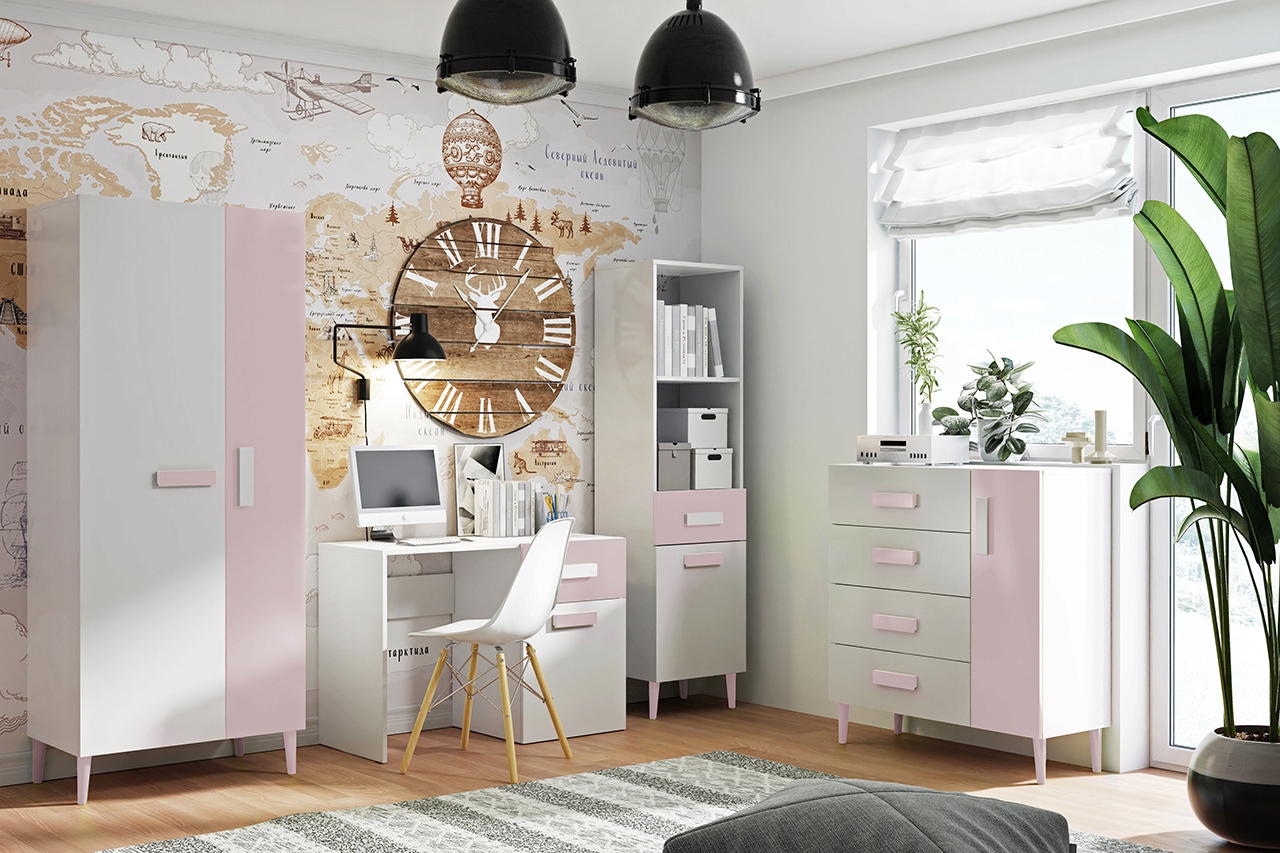 НАБОР МЕБЕЛИ ЗИГЗАГ (РОЗОВЫЙ)