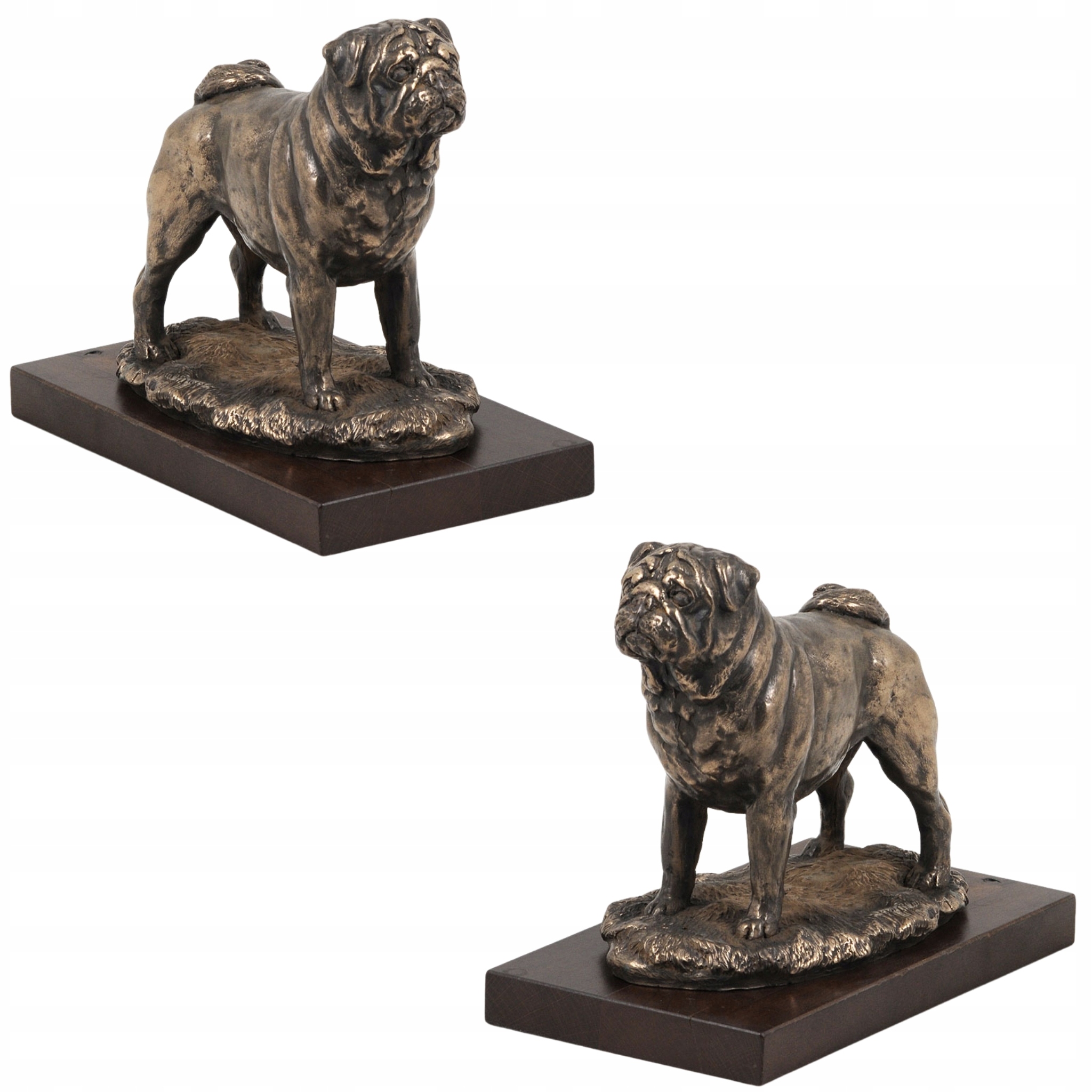 Mops, Pug, Carlin statuetka psa, figurka do biura, trofeum na wystawę psó