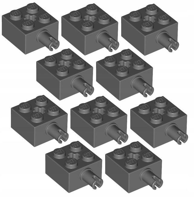 

Lego Klocek Pin 2x2 C. Szary (6232/6408023) x10