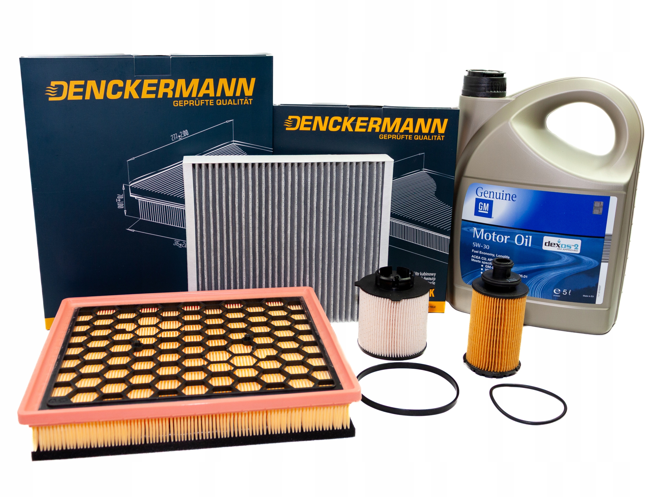 Sada 4 filtrů Opel Insignia B 2.0 Cdti olej Gm Dexos2 5W30 5L