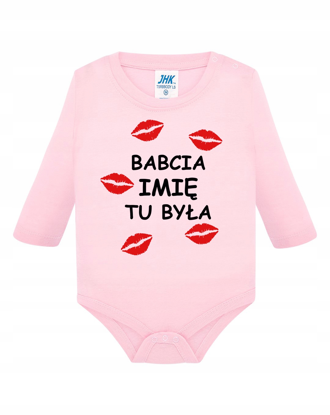 

Body różowe z napisem Babcia Imię tu była 6M