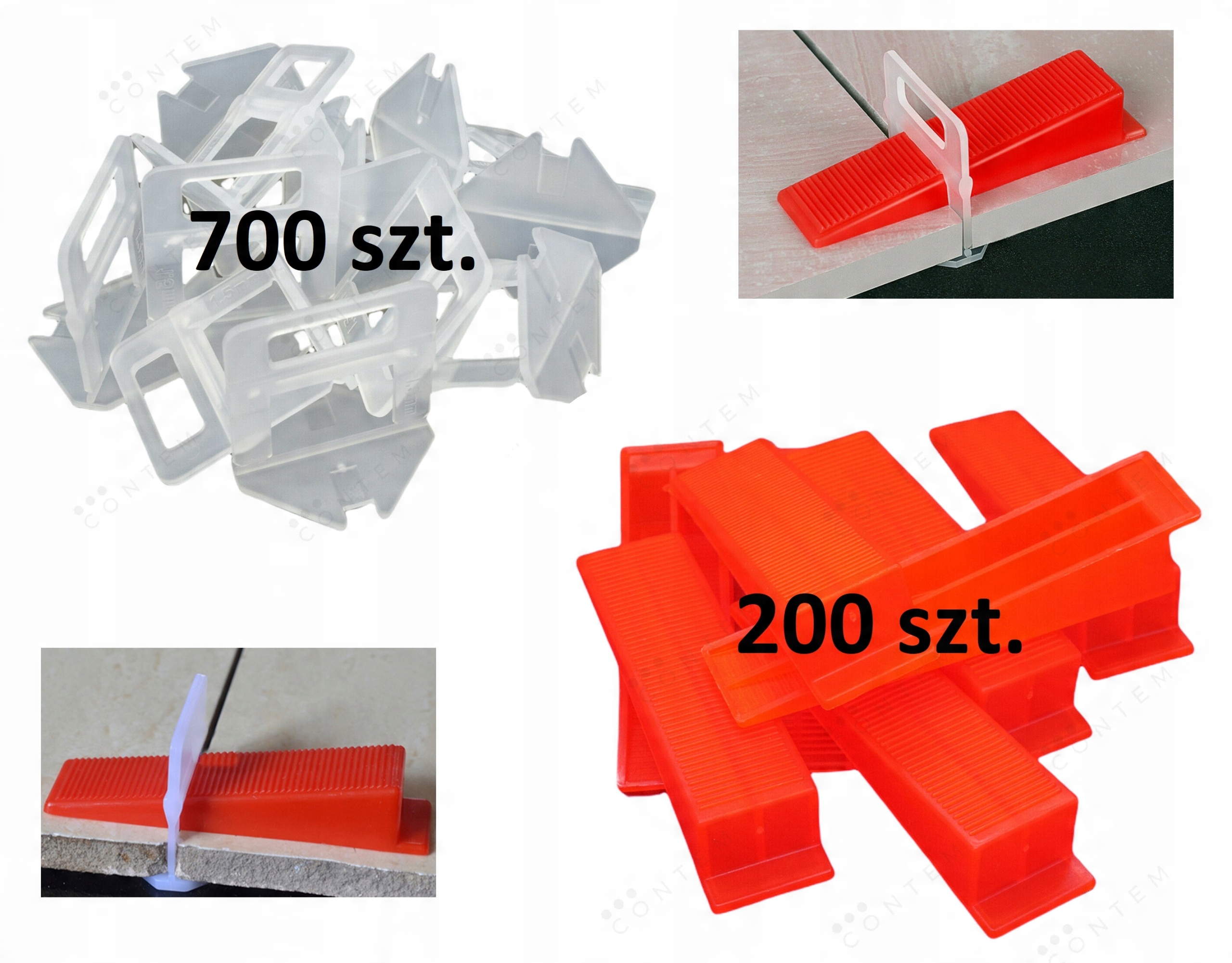 

System Poziomowania Płytek Klipsów Klinów 2.0mm