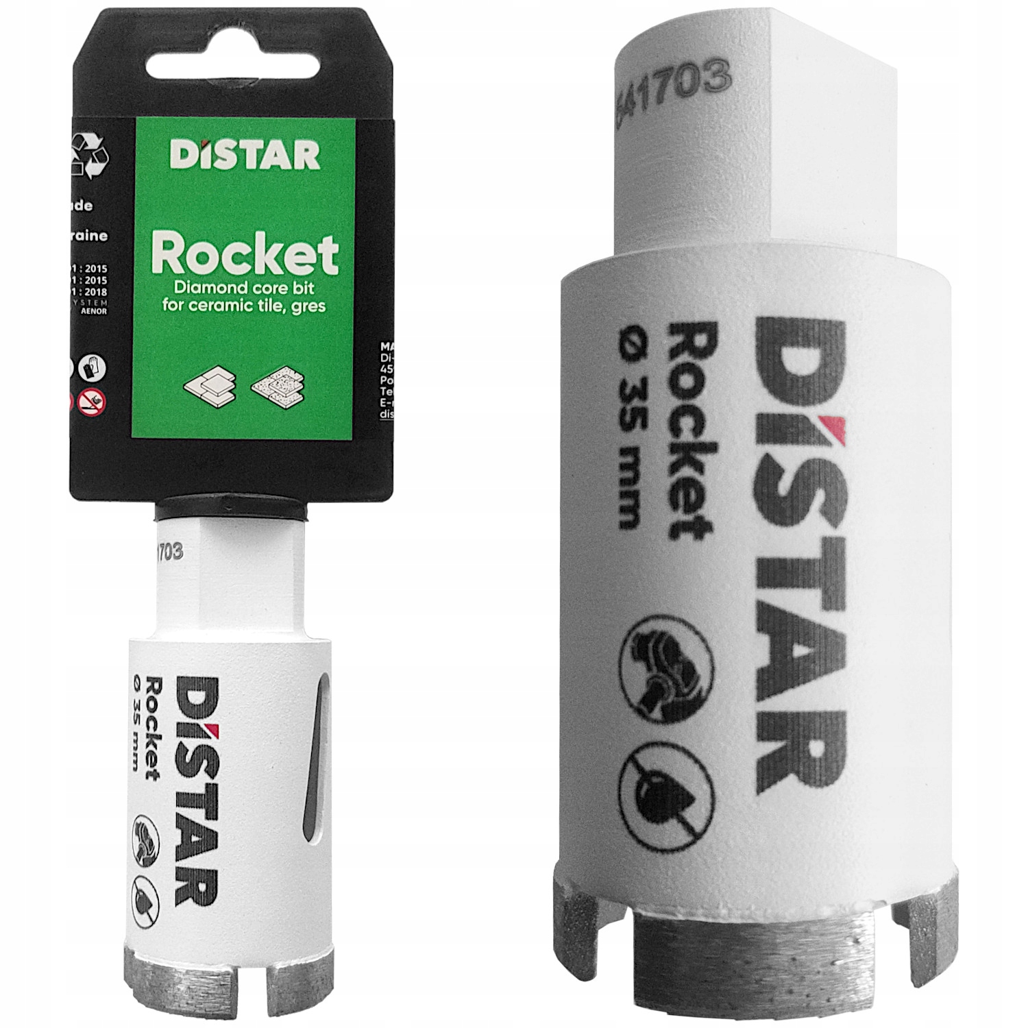 Distar Vrták Diamantová Korunka 35 mm M14 Rocket Dlaždice Gres Keramika