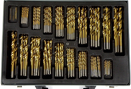 ZESTAW WIERTEŁ DO METALU 170 SZT TYTANANOWANE 1-10