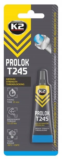 K2 PROLOK MEDIUM KLEJ DO GWINTÓW ŚRUB ŚREDNI 6ML