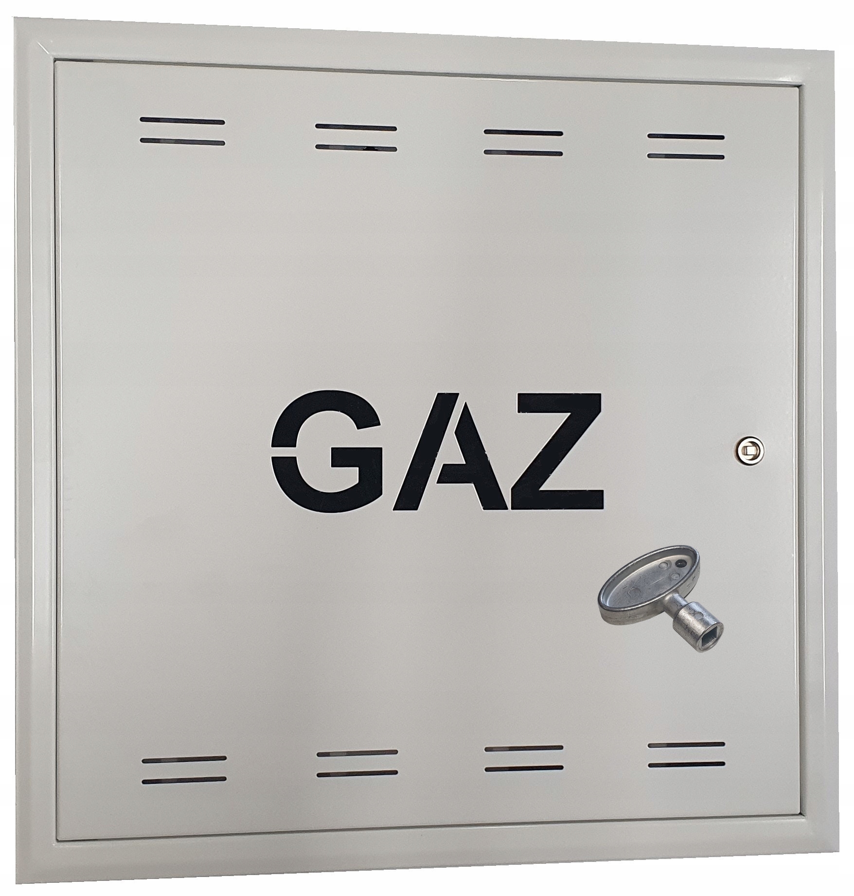 DRZWICZKI GAZOWE METAL SKRZYNKA 50x50x5 BIAŁE NA KLUCZ POLSKIE