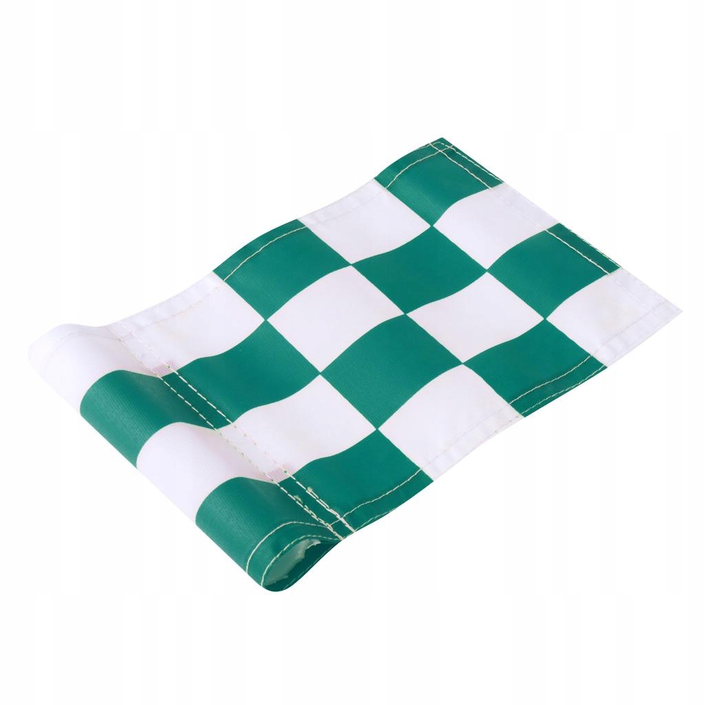 Golf Flag with Tube Inserted, Putting Flags 420D Mini Green+White