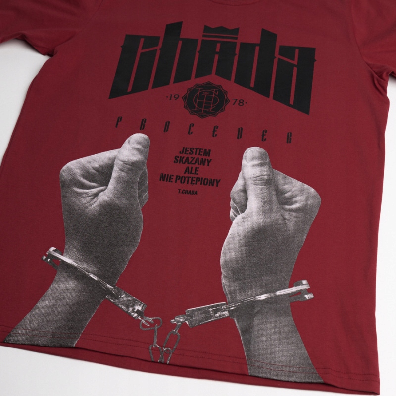 CHADA Proceder Koszulka HANDCUFF Bordowa / XXXL EAN (GTIN) 5905525624197