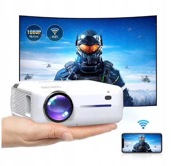 Projektor Rzutnik Full HD 4K 9000lm 300ansi 2000:1 WiFi 2.4/5 GHz Android 9 Technologia wyświetlania LED