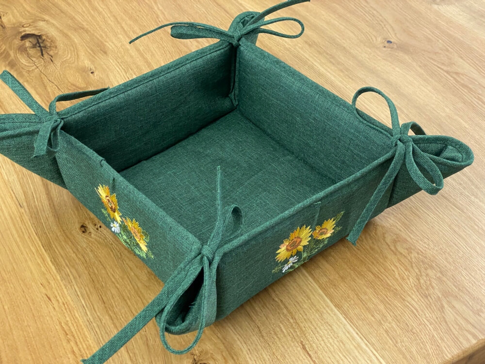 Koszyk wiązany 20x20 cm Słoneczniki Marka inna