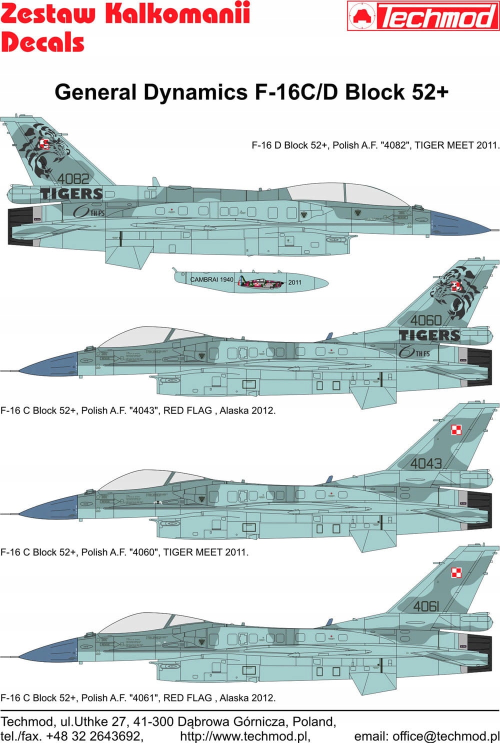 32057 F-16C/D Block 52 Polish AF. 2011-12