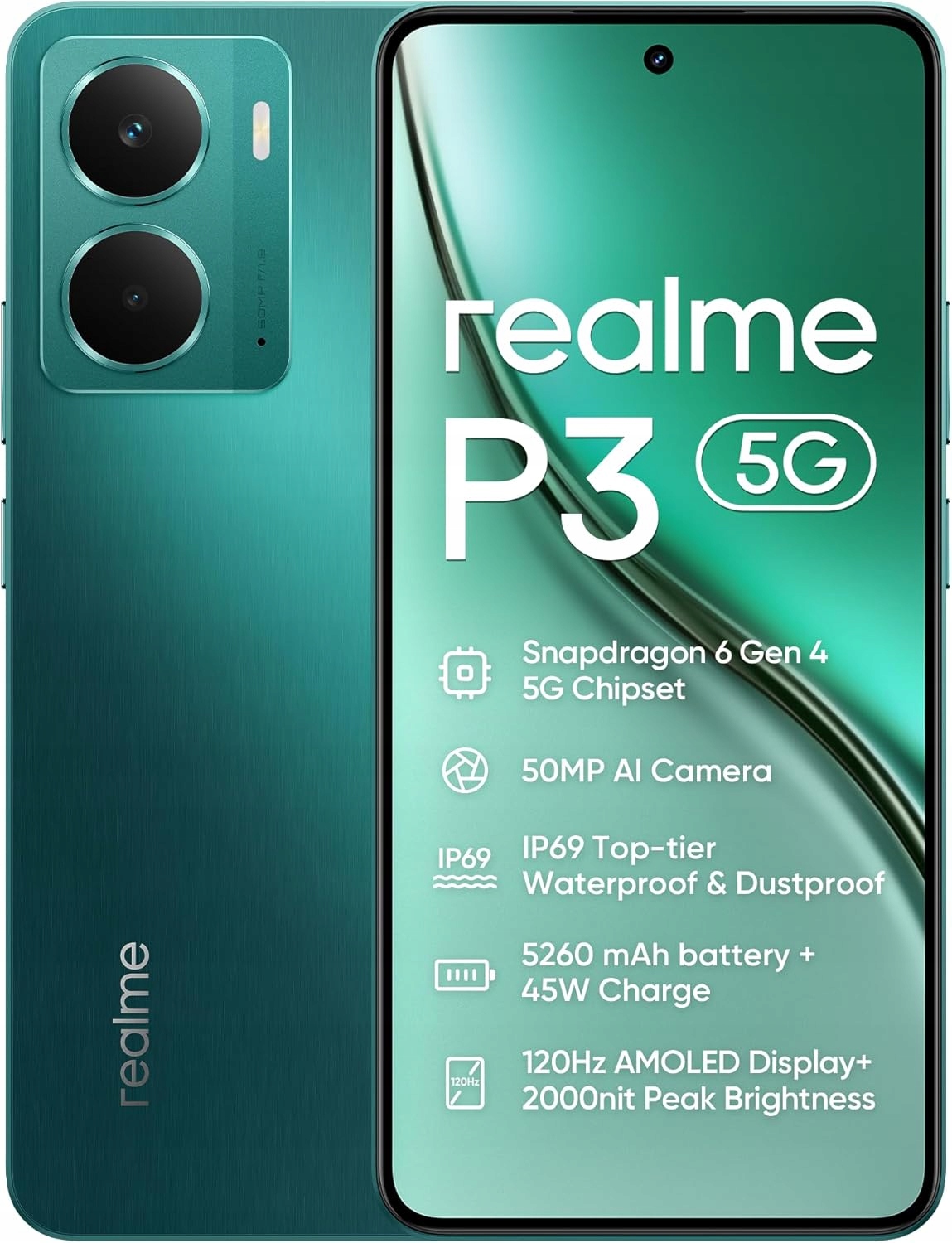 Smartfon Realme P3 5G 12 Gb 512 Gb 5G zielony