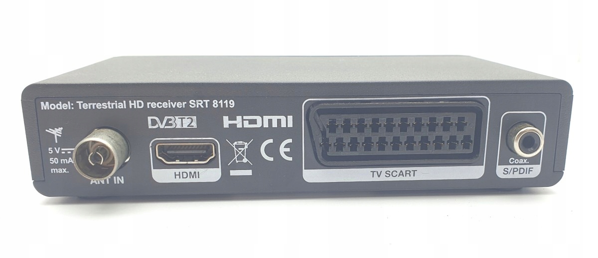 Dekoder STRONG SRT 8119 Rodzaj tunera DVB-T2