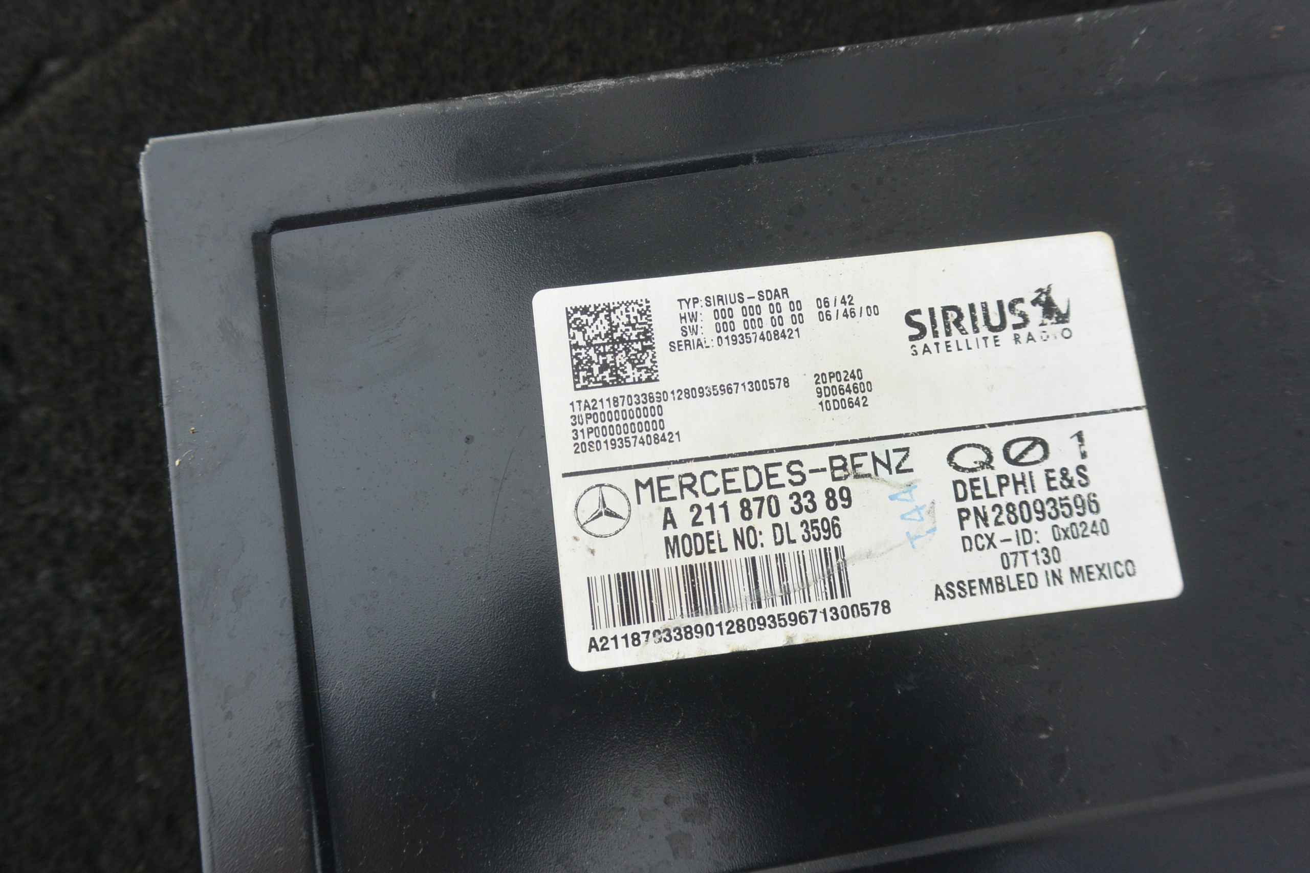 amplifier module control unit SIRIUS MERCEDES-BENZ E-KLASA CLS-KLASA W211 W219
