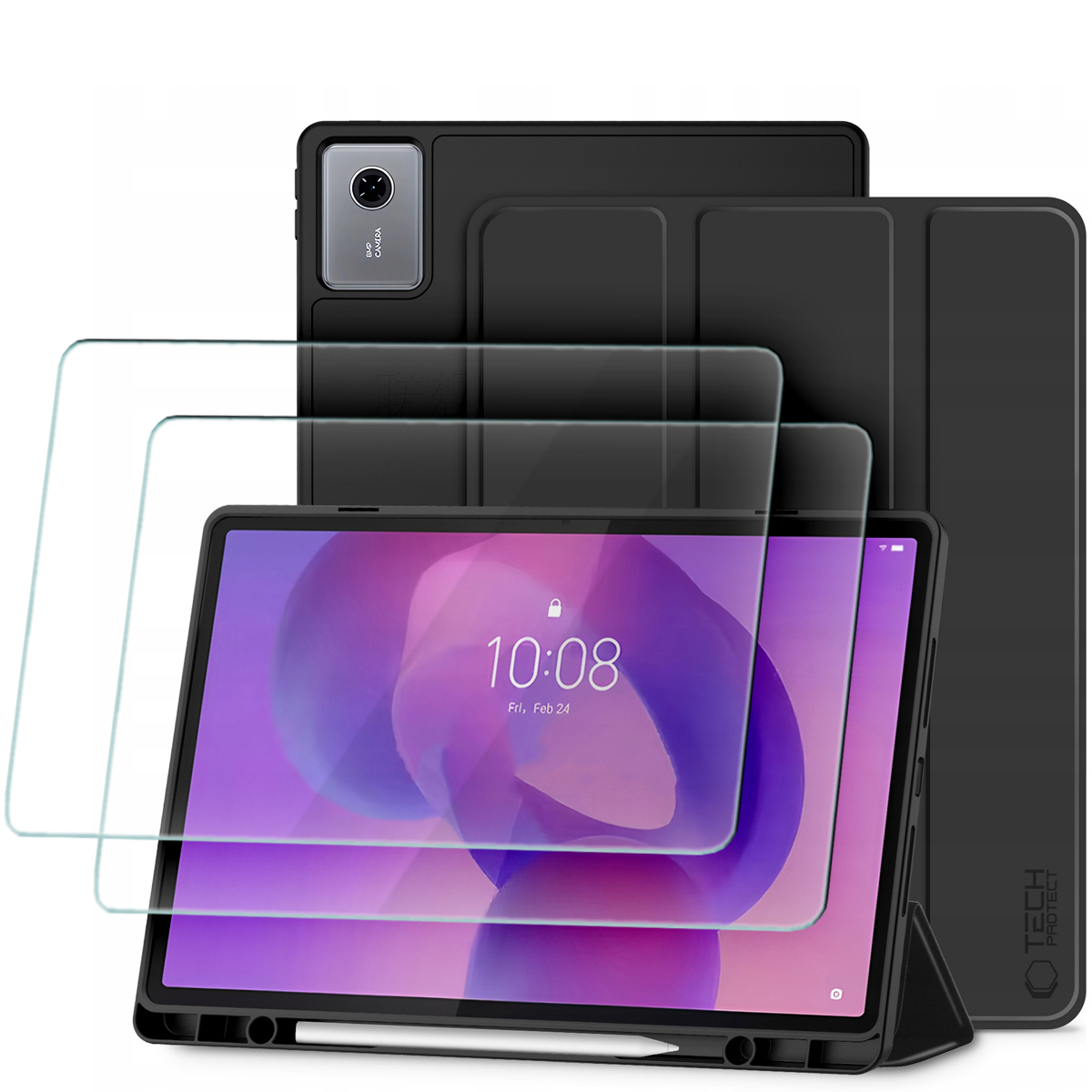 Składane Etui 2-PAK Szkło Do Lenovo Idea Tab Plus 12.1 TB361FU TB361ZU