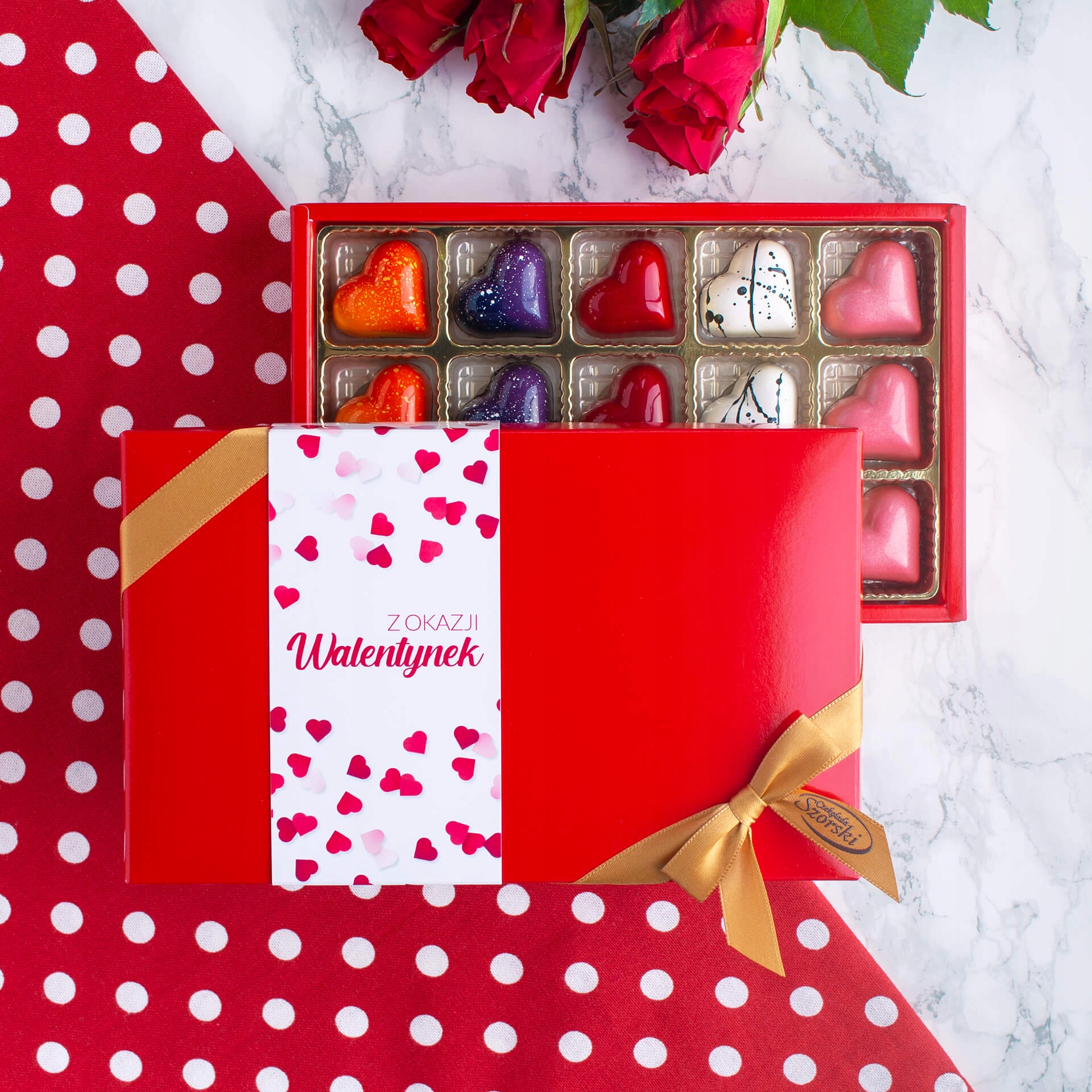 Pralinki serca z okazji Walentynek