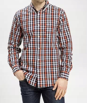 Cross Jeans bavlněná Pánská Kostkovaná Košile, velikost M