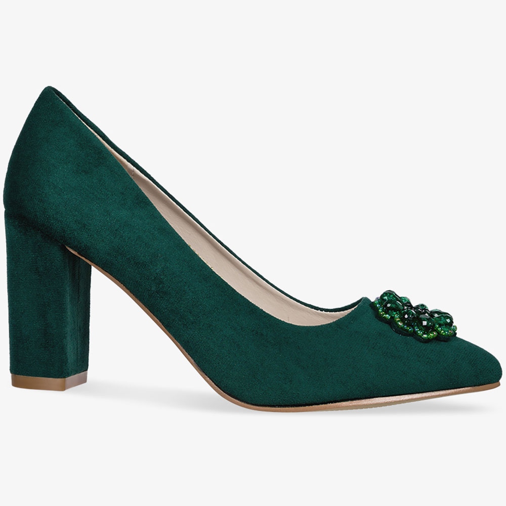 CZÓŁENKA NA SŁUPKU Z KRYSZTAŁKAMI WKŁADKA SKÓRA 40 Oryginalne opakowanie producenta pudełko