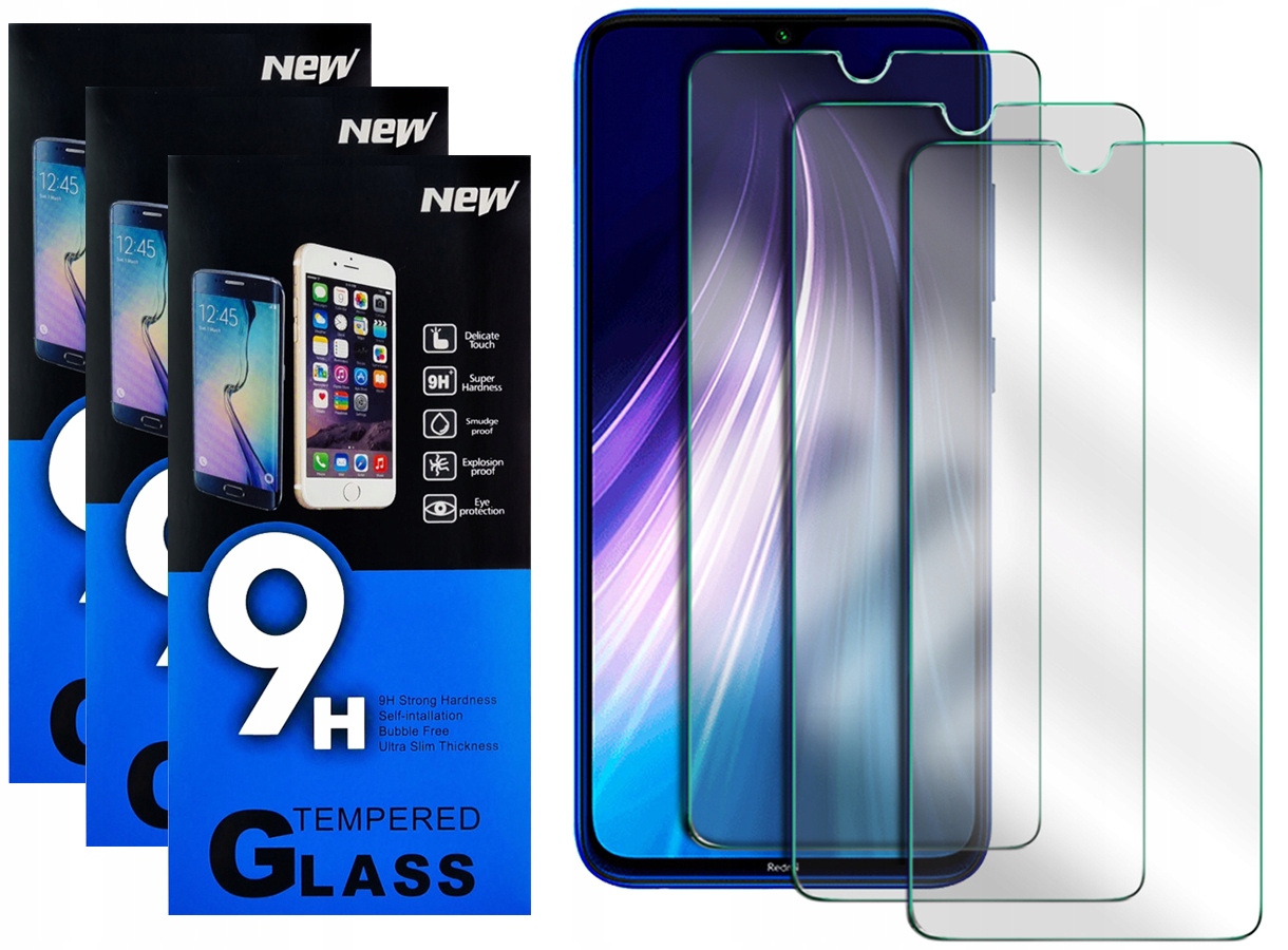

Szkło Hartowane Szybka Do Redmi Note 8T 3szt