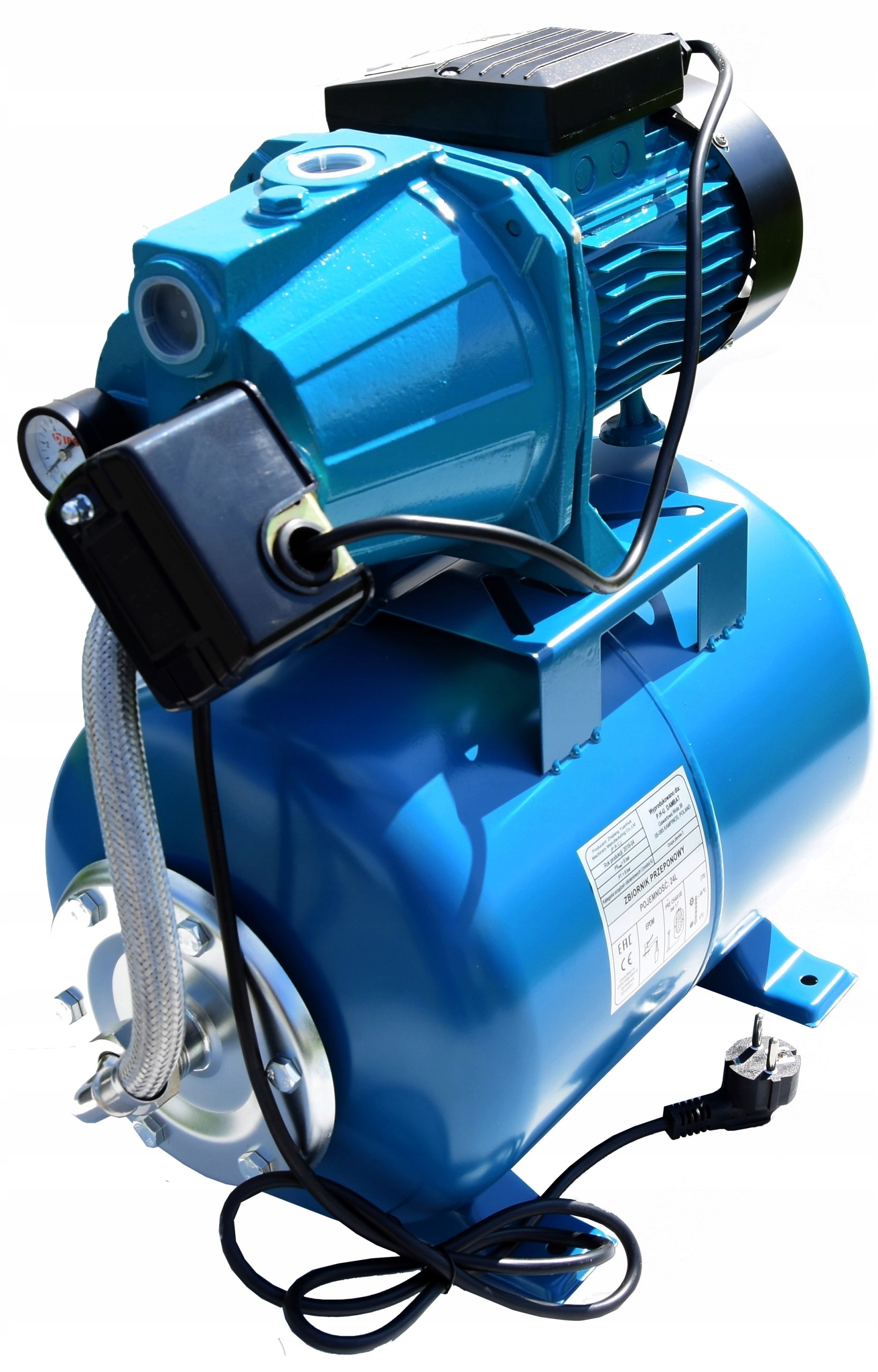 Hydrofor 24L + POMPA JET1000W 60L/MIN Zestaw+MIARA Producent IBO
