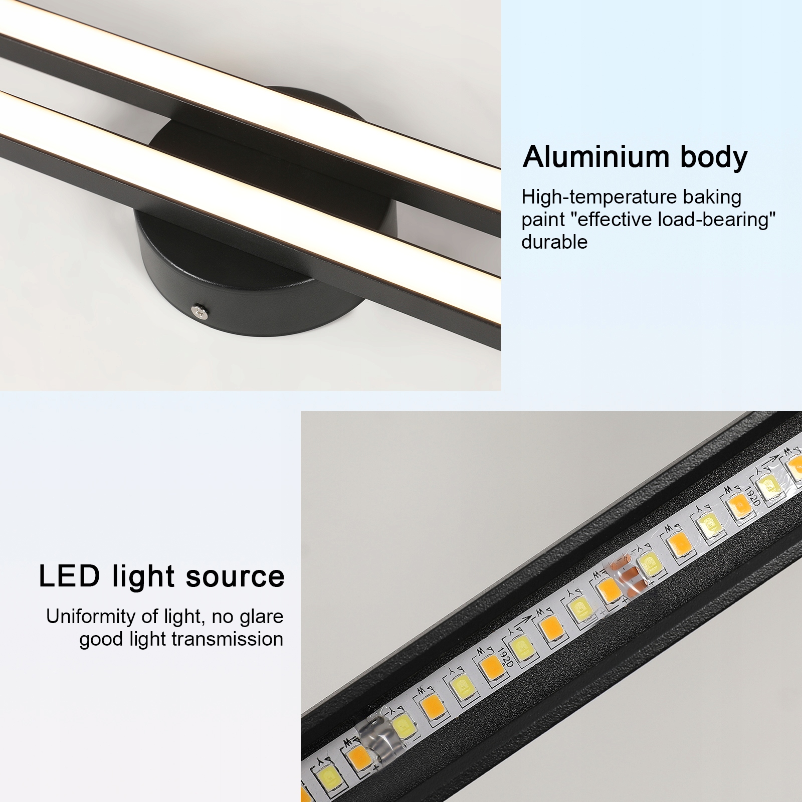 KINKIET LED CZARNY NOWOCZESNY LAMPA ŚCIENNA ŚCIEMNIANA 20W 3000-6500K Kolekcja kinkiet led