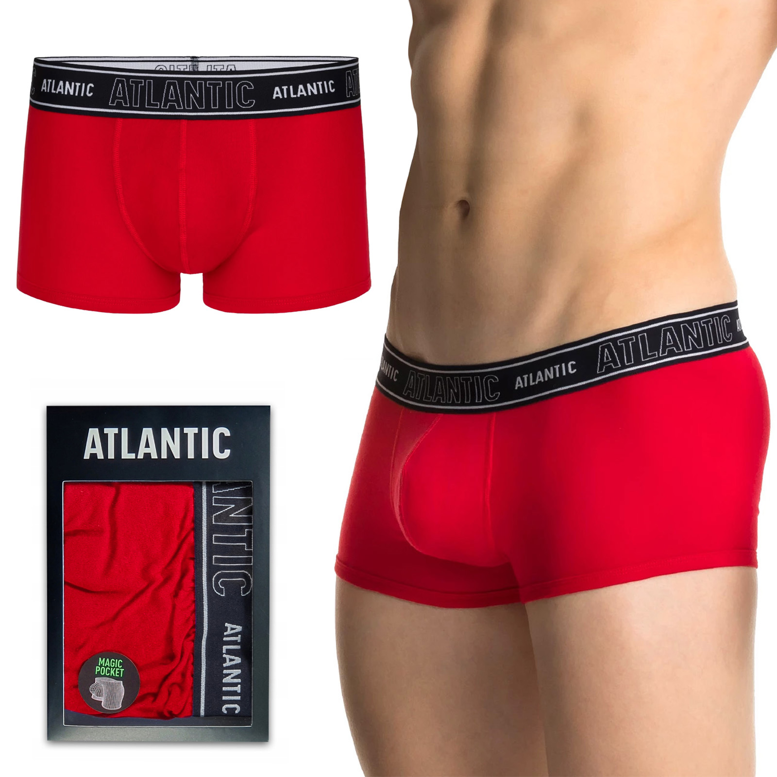 

Atlantic Magic Pocket Bokserki Męskie Push-up M