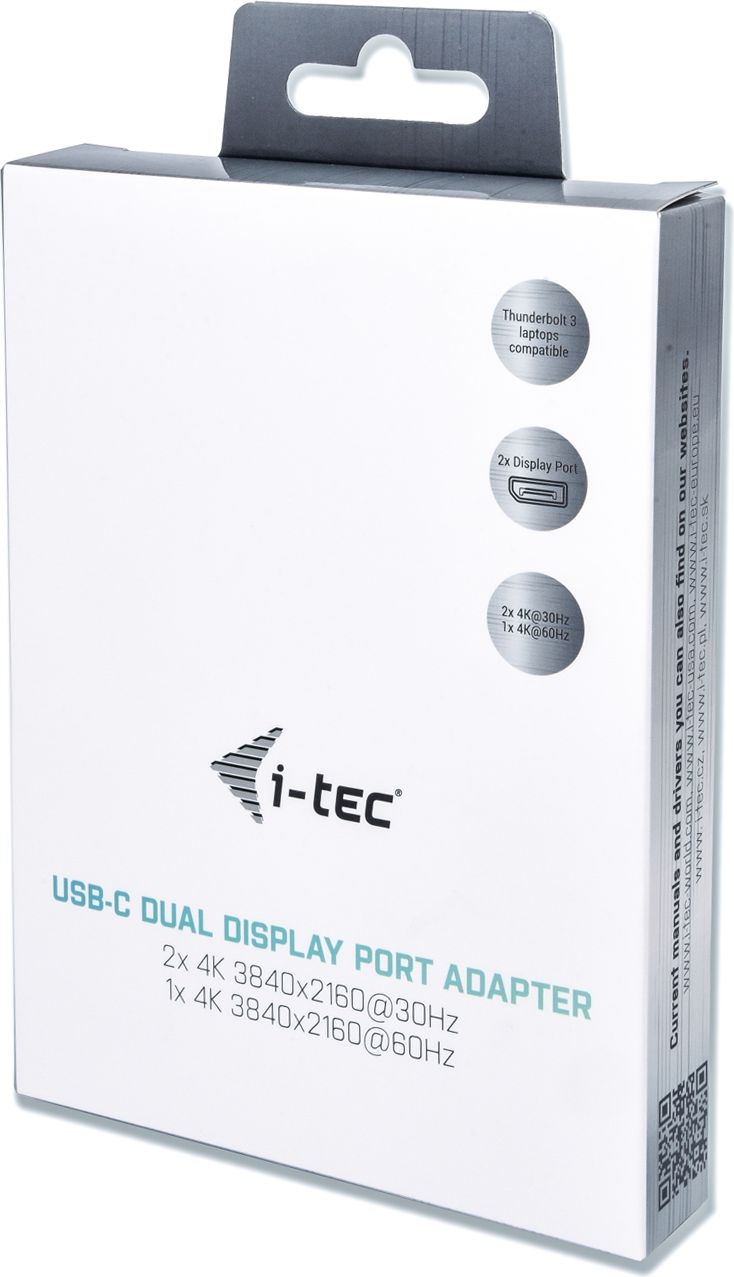 ITEC USBC DisplayPort x2 Czarny Producent I-tec