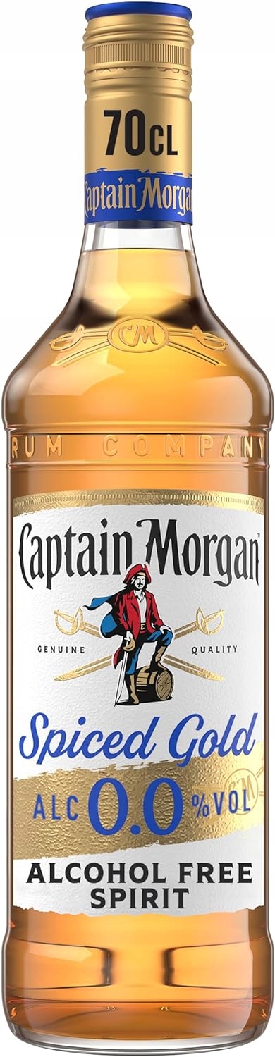 Levně Captain Morgan Spiced Gold 0,0% nealkoholický nápoj 700 ml