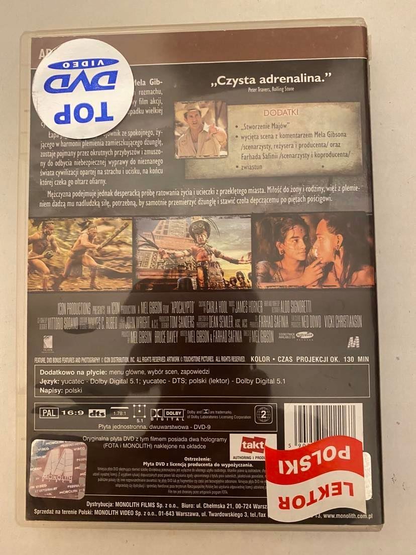 Film APOCALYPTO DVD MELA GIBSONA DVD627 Gatunek przygodowe
