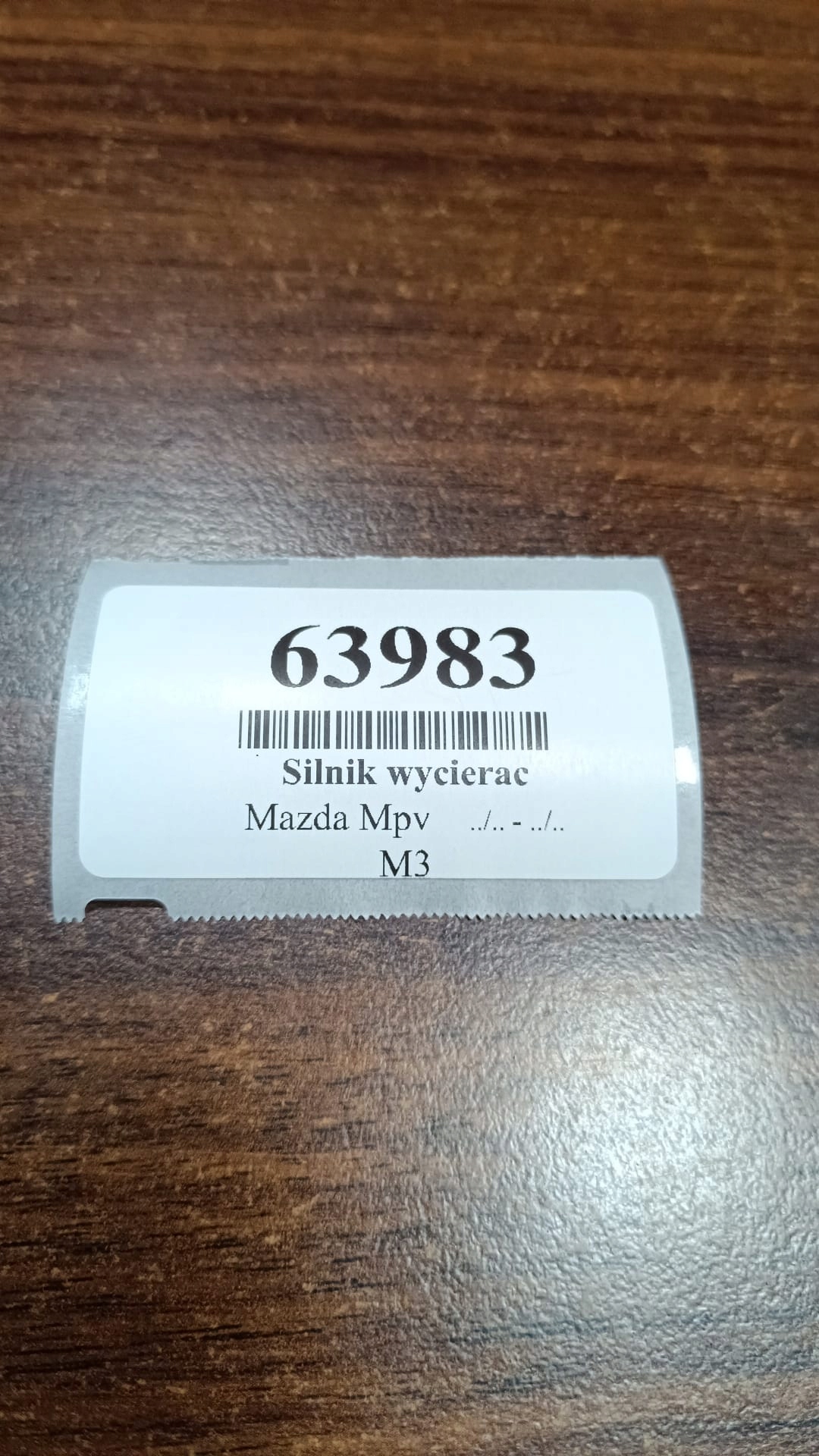 MAZDA MPV motor ablaktörlők far