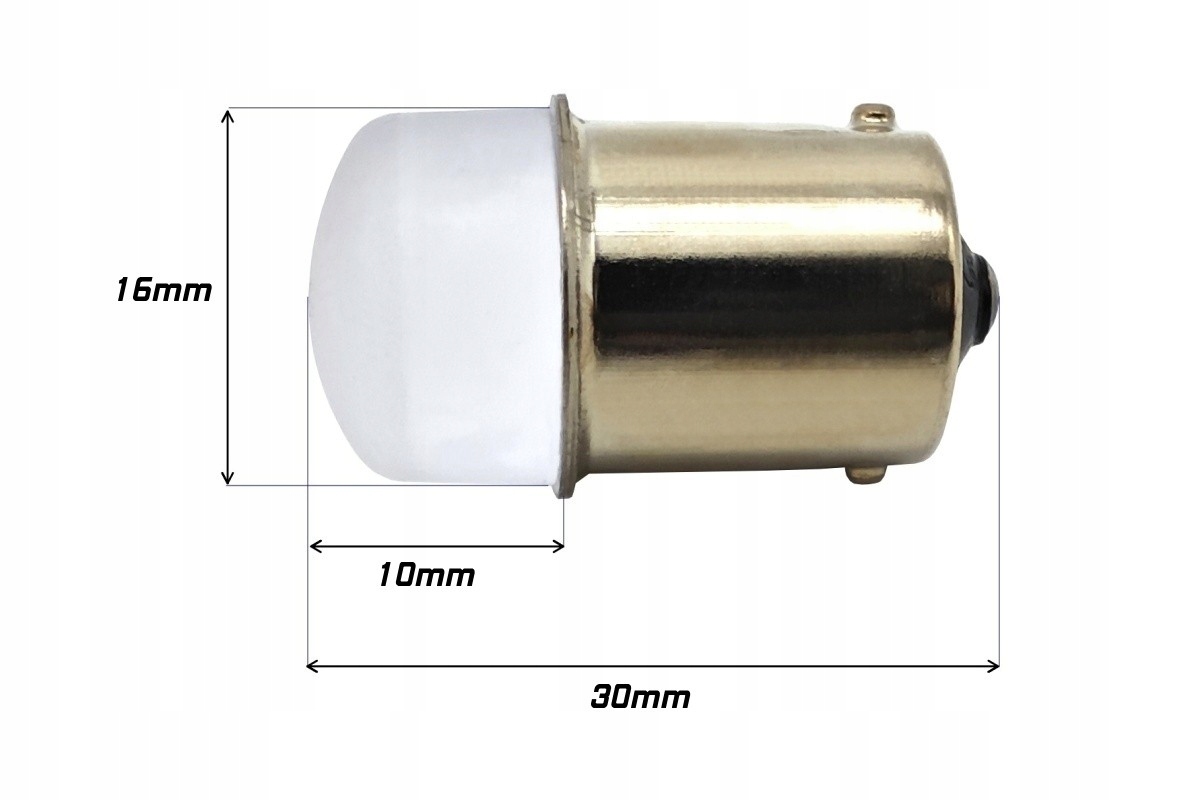 P21W LED czerwona żarówka R5W, R10W, BA15S 12V CANBUS matowa mocna Typ żarówki P21W
