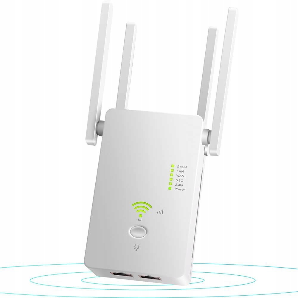 Repeater Wifi Zesilovač Signálu Dual Band 2,4 GHz 5 GHz AC1200 1200 Mb/s