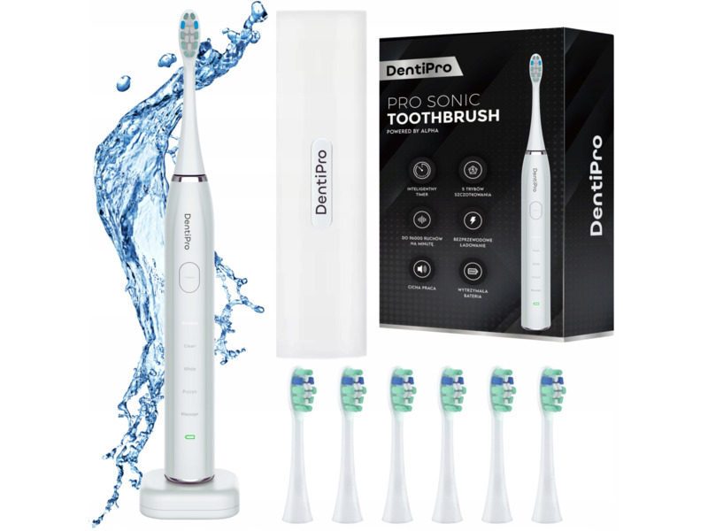 Szczoteczka soniczna Alpha DentiPro STB-03 Biały