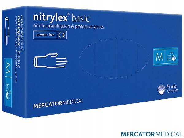 Rękawiczki jednorazowe nitrylowe Mercator Medical r. S