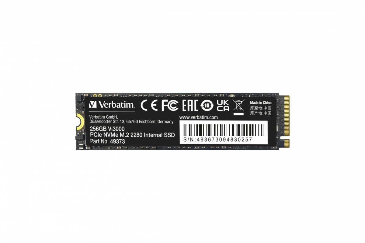 Verbatim Dysk Vi3000 PCIe Nvm M.2 Ssd 256 Gb 3100/1300MB/s