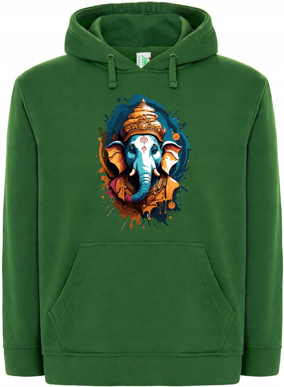 Mikina s kapucí Módní potisk Slon Indie Zvířata vel. L