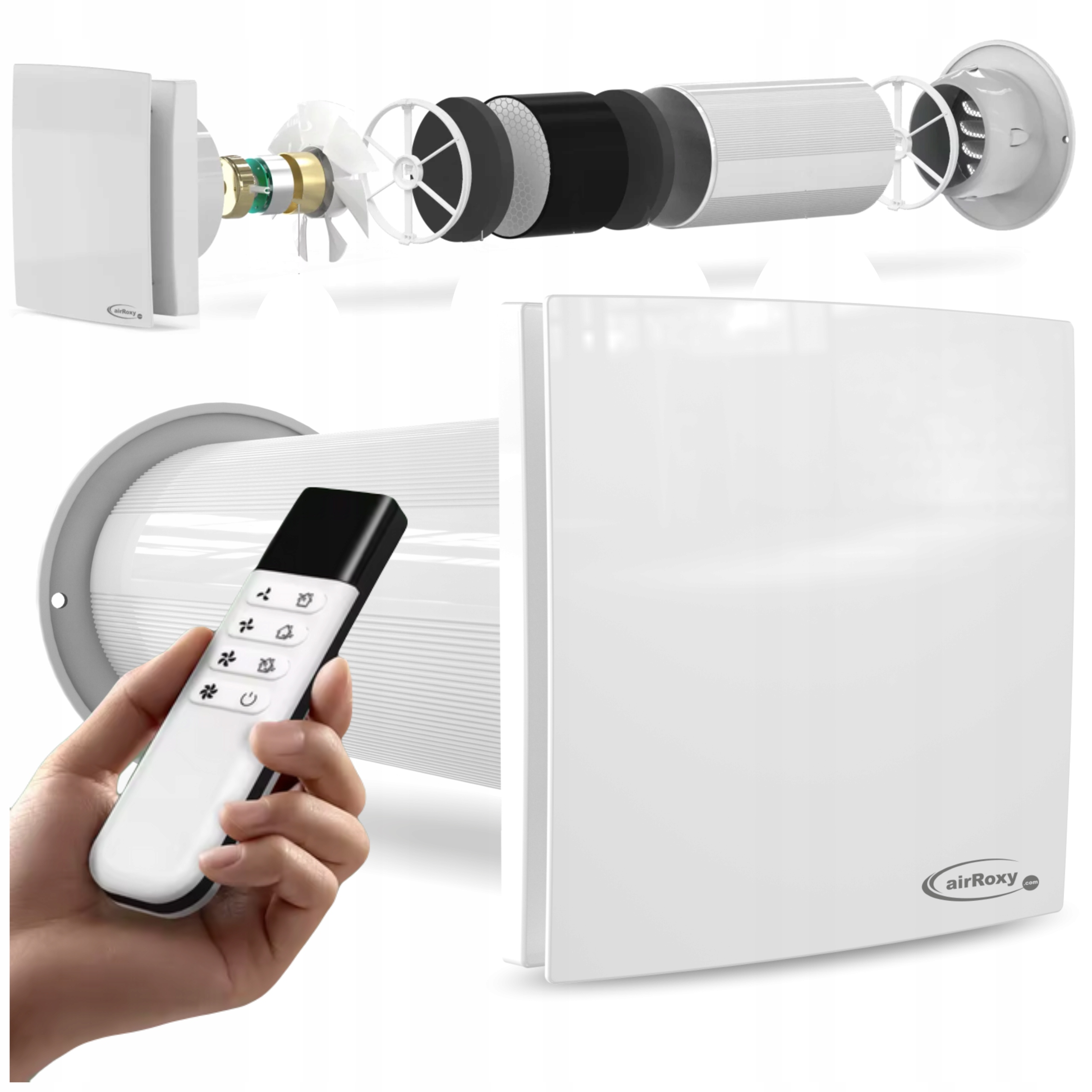 Nástenný rekuperátor 100 mm airRoxy Arheat 01-320 s diaľkovým ovládaním – rekuperácia tepla