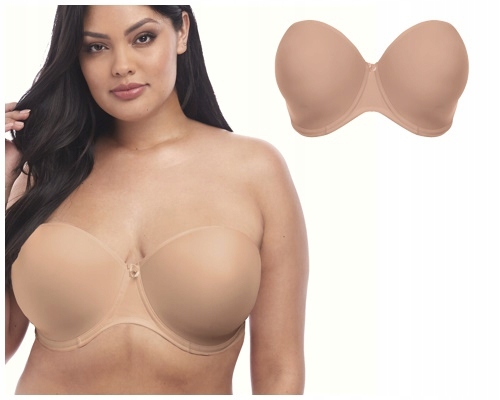 40H 90K Elomi Smooth sahara moulded strapless biustonosz bardotka usztywn