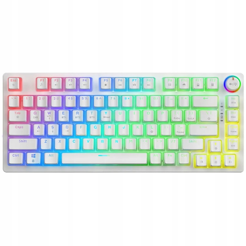 Klawiatura mechaniczna bezprzewodowa Savio Phenix Gateron Red Pro, Pudding