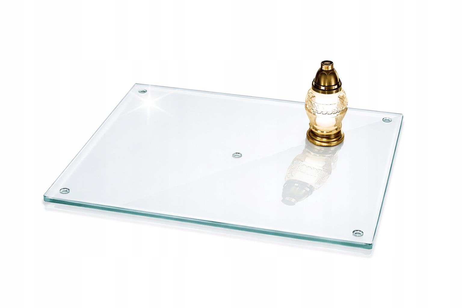 Podstavec pod Znicze Tvrzené Sklo Průhledné 65x60 cm na Pomník