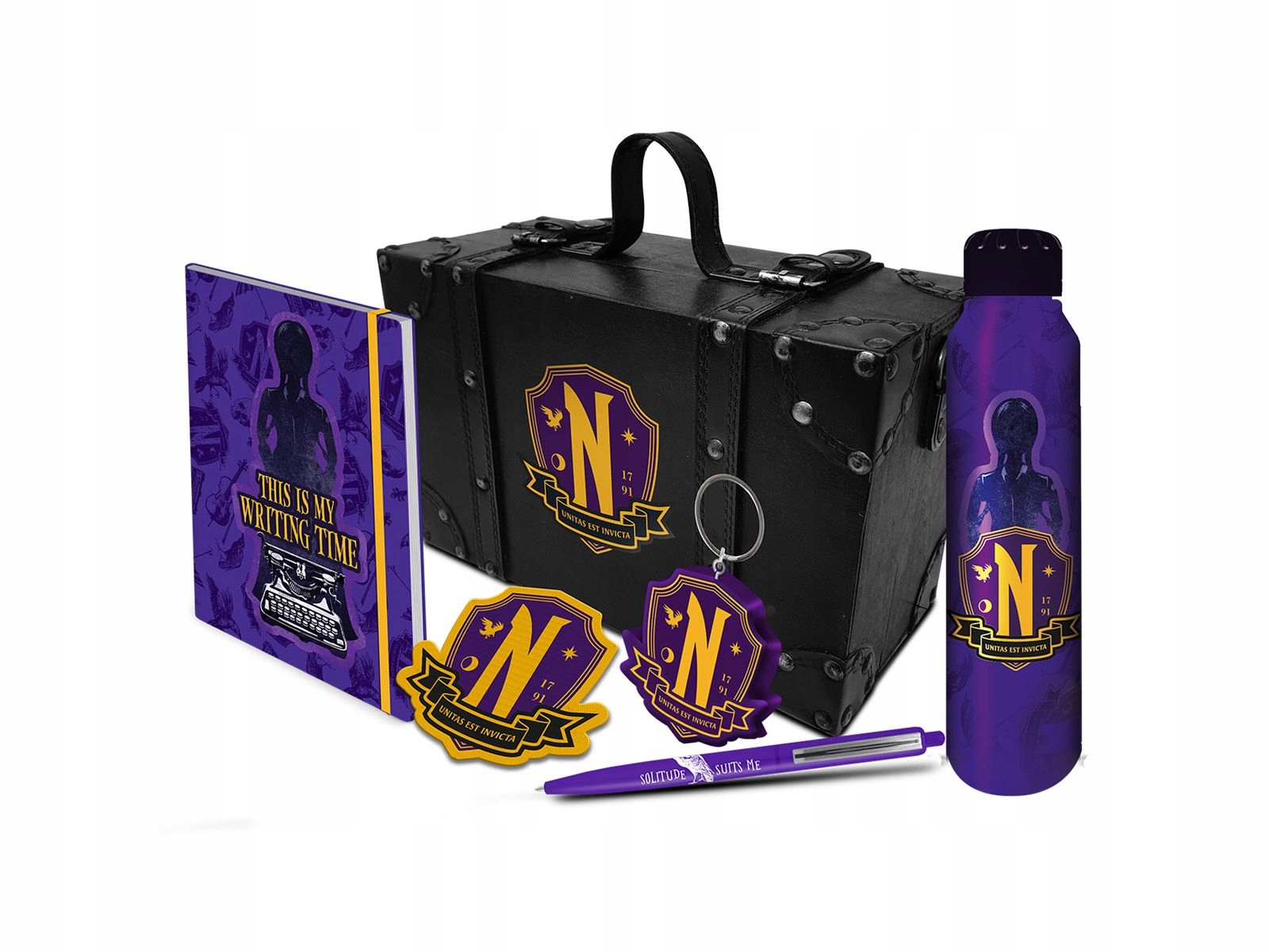 Wednesday Kufr Dárek pro dítě Notes Zápisník Propiska Přívěsek Na Klíče Sešit