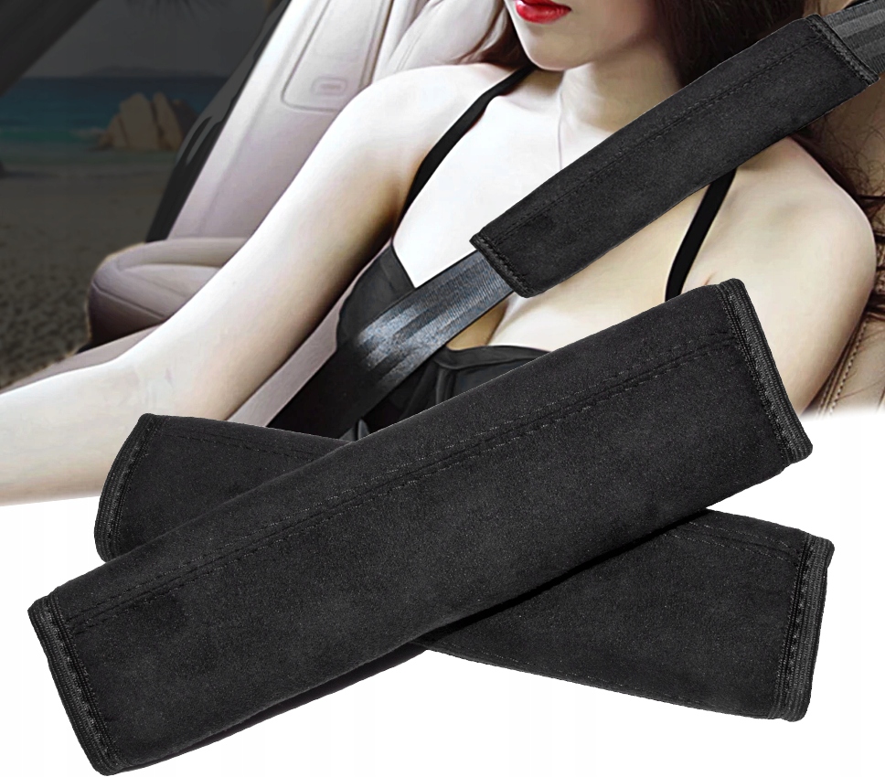 NAKŁADKI NA PAS PASY BEZPIECZEŃSTWA POKROWCE ALCANTARA OSŁONA PASÓW KPL Marka inna marka