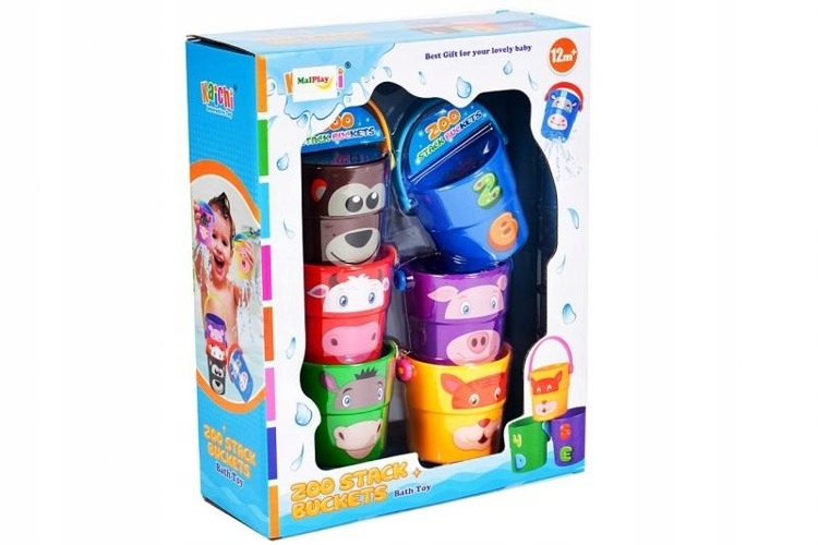 KUBECZKI WIADERKA DO KĄPIELI ZWIERZĄTKA 6 szt Szerokość produktu 24 cm