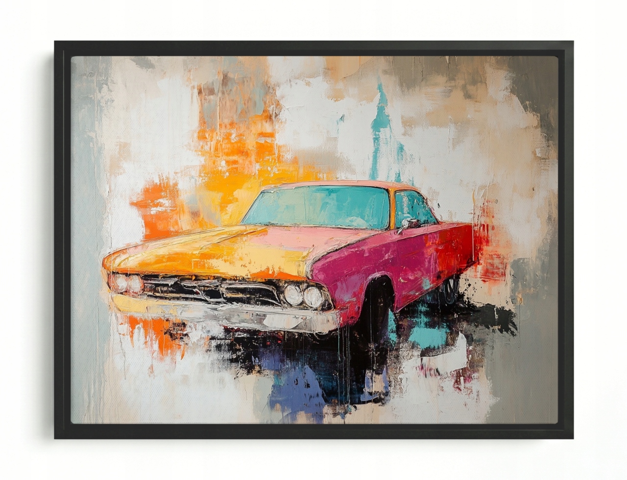 Obraz Rama American Box Grafika Auto Chevrolet Art Deco 80x60