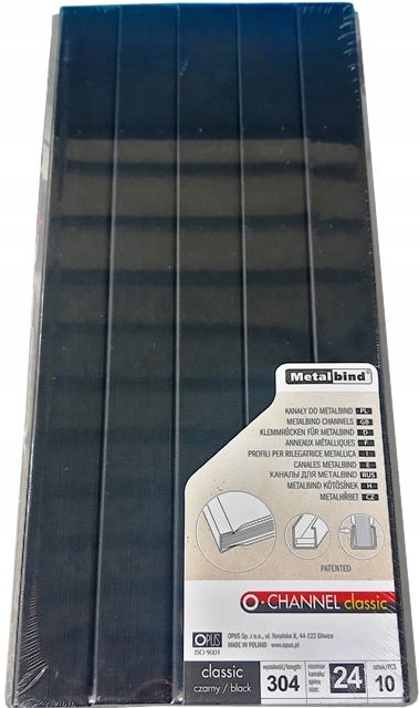 Kanały do okładek MetalBind O.Channel 24mm czarne